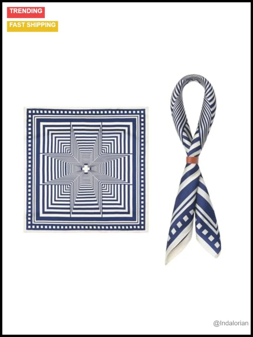 100% Mulberry Silk Square Scarf 21x21 Lightweight Business Casual Neckerchief